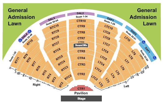 Pine Knob Music Theatre 5 Seconds of Summer Seating Chart